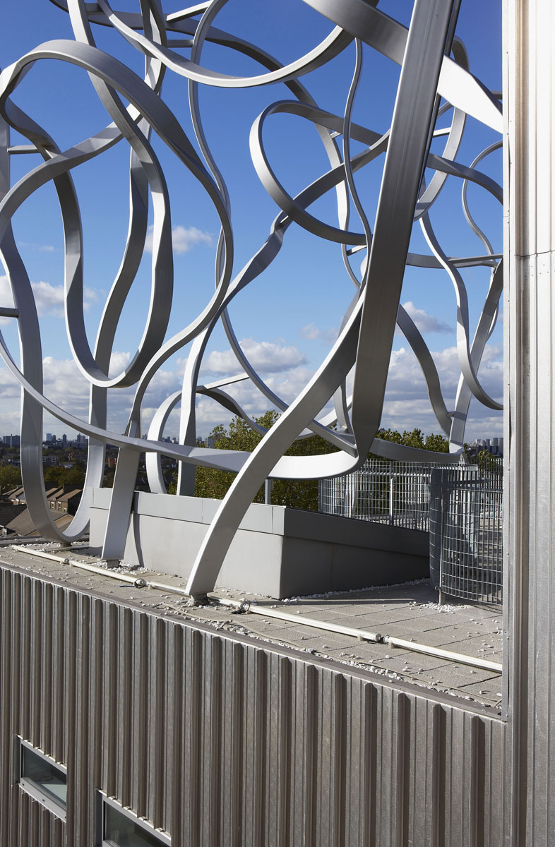The Ben Pimlott Building 'Squiggle' sculpture at Goldsmiths College | Architectural Photographer London