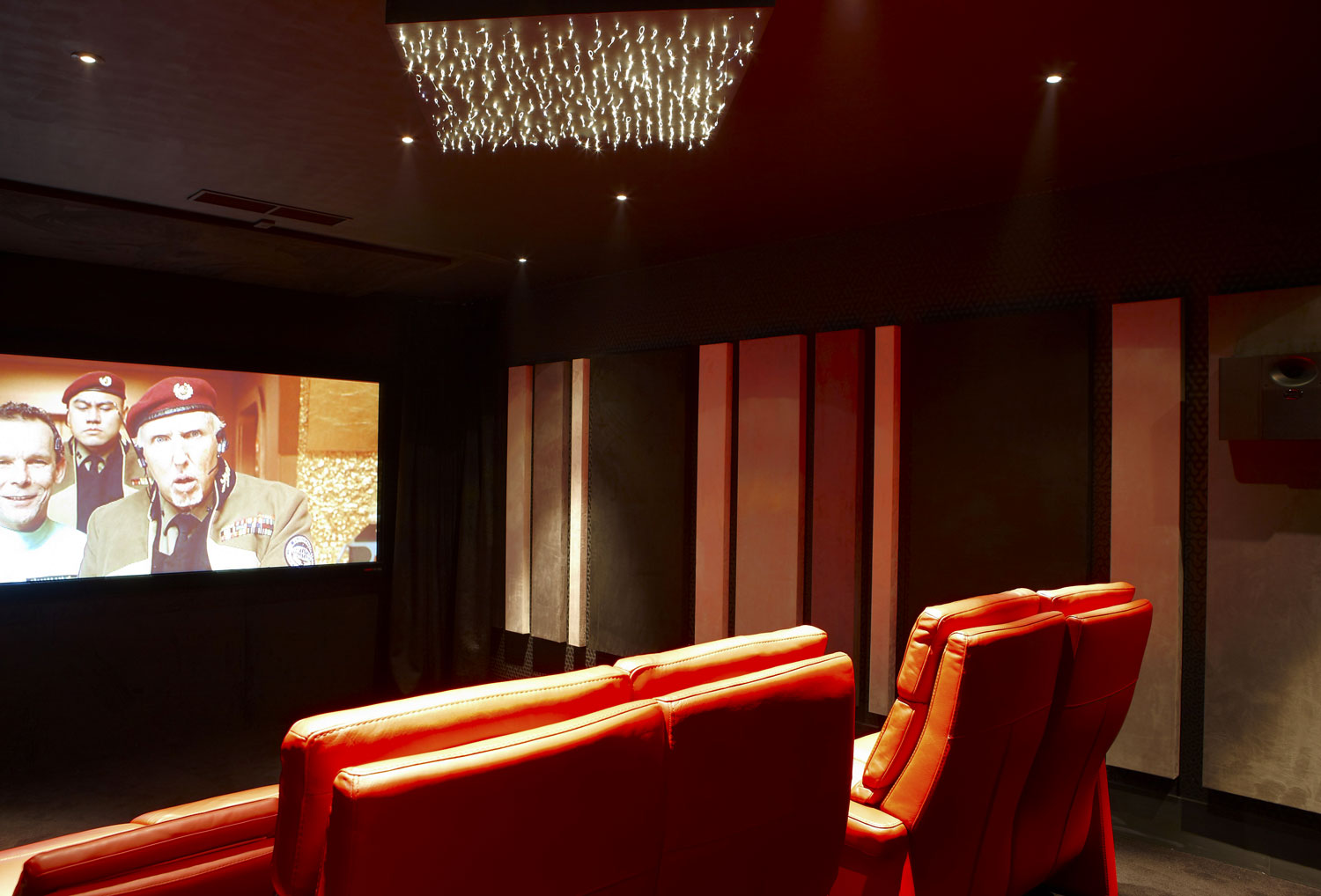 Private Residence Cinema Room with adjustable lighting system, Northwood, London | London Residential Photographers
