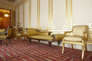 Royal Brighton Pavilion Music Gallery gilded furniture | Architectual Photography