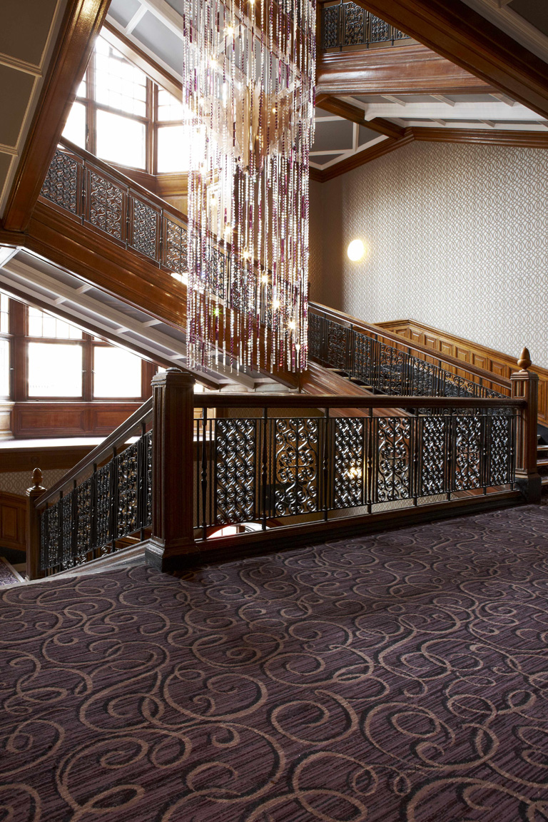 Grand Central Hotel staircase with feature lighting, Glasgow | Hotel Photography UK