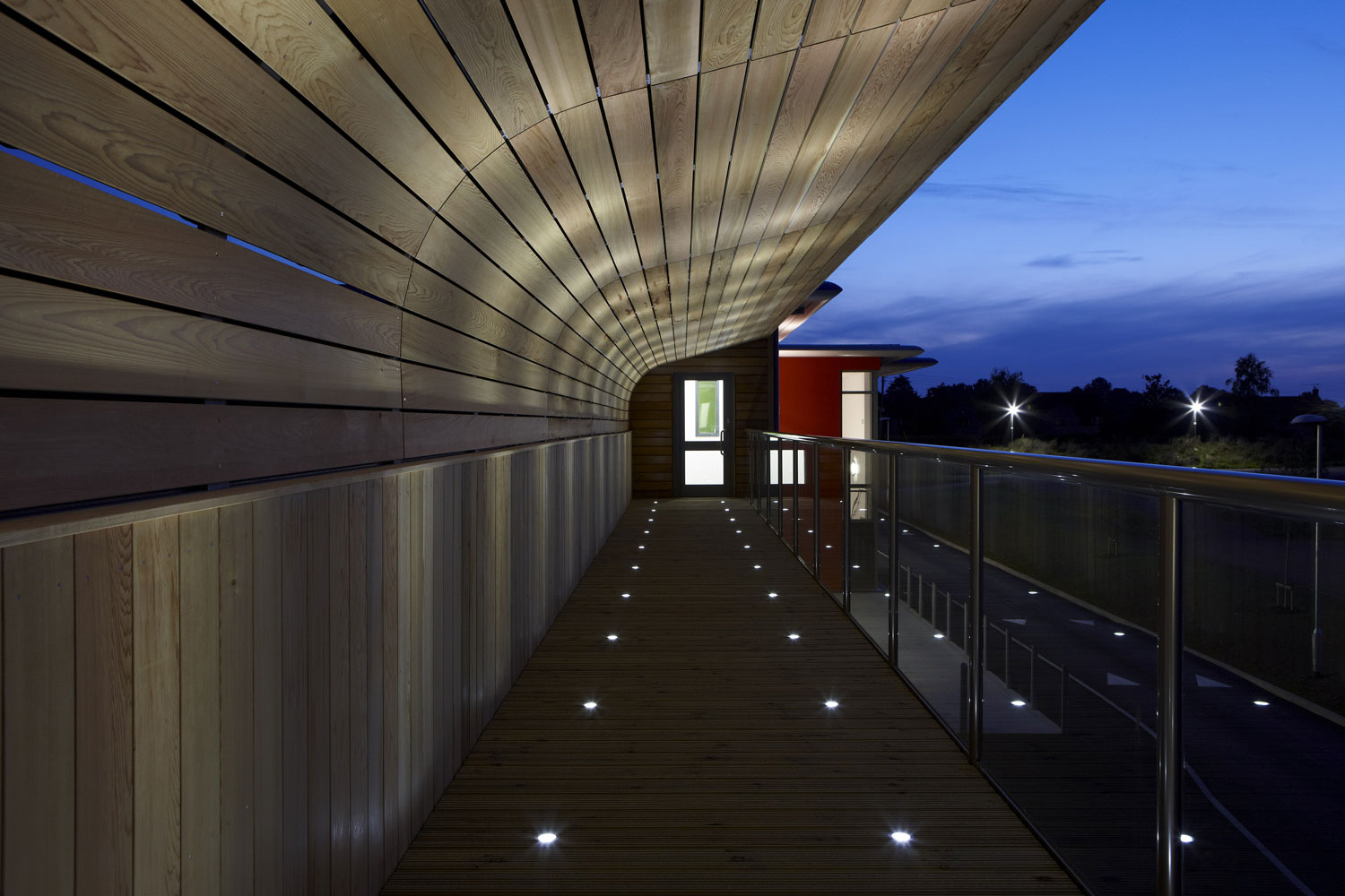 Open link corridor Huish Episcopi College | Commercial Photographer