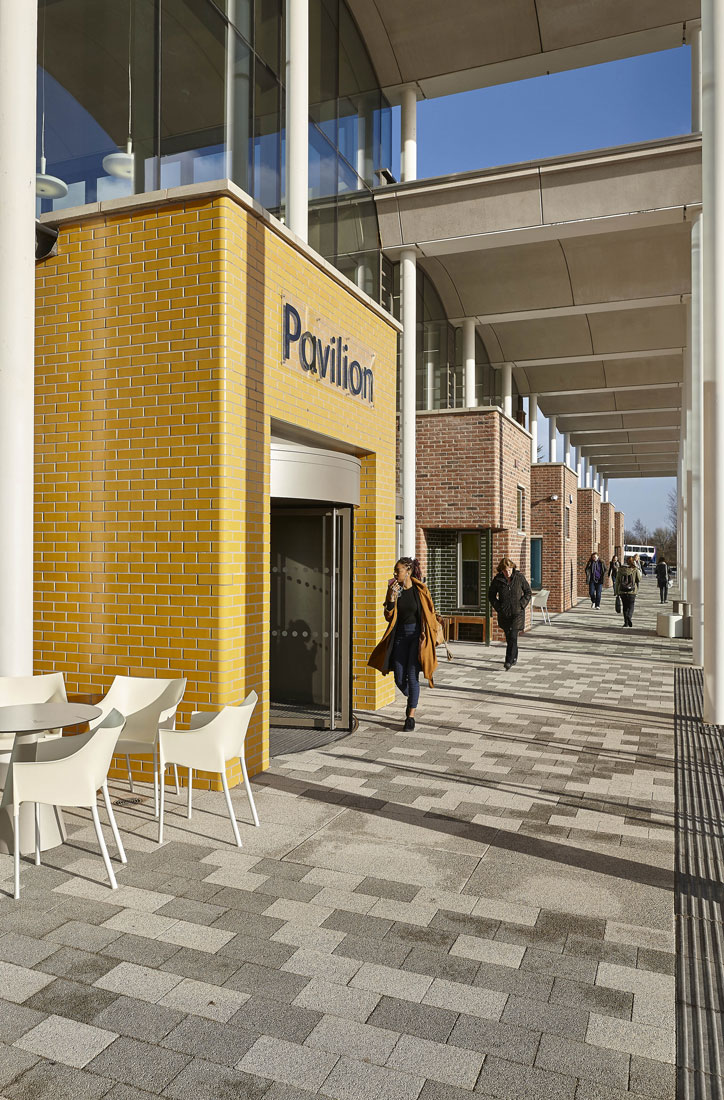 Nottingham Trent University Pavilion covered terrace | Architectural Photographer London