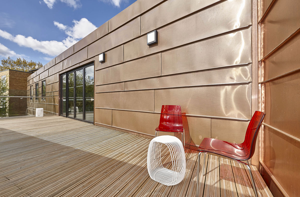 Putney High School Performing Centre Copper Clad Balcony | Interior Photographer | London Architecture Photography