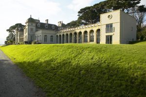 Fowey Hall Hotel front façade showing arched extension, Fowey, Cornwall | Hotel Photographer UK | Hotel Photography