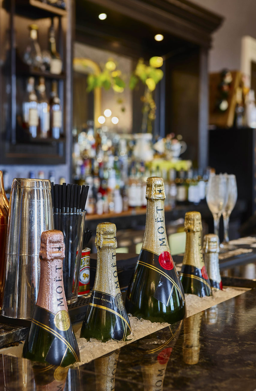 Hotel Photography of the Champagn Bar at Oulton Hall Hotel, Leeds | Hotel Photographer UK | Commercial Photography