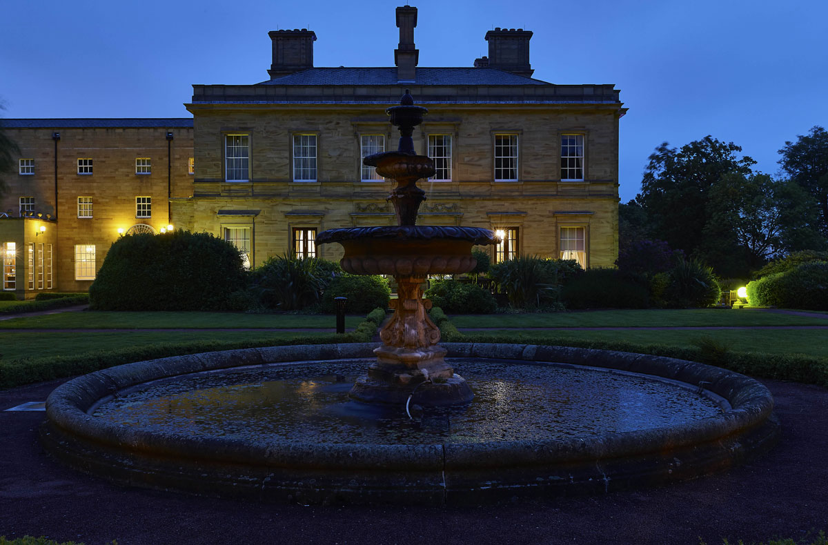 Hotel Photography of Oulton Hall Hotel, Leeds at dusk | Hotel Photographer UK | Commercial Photography