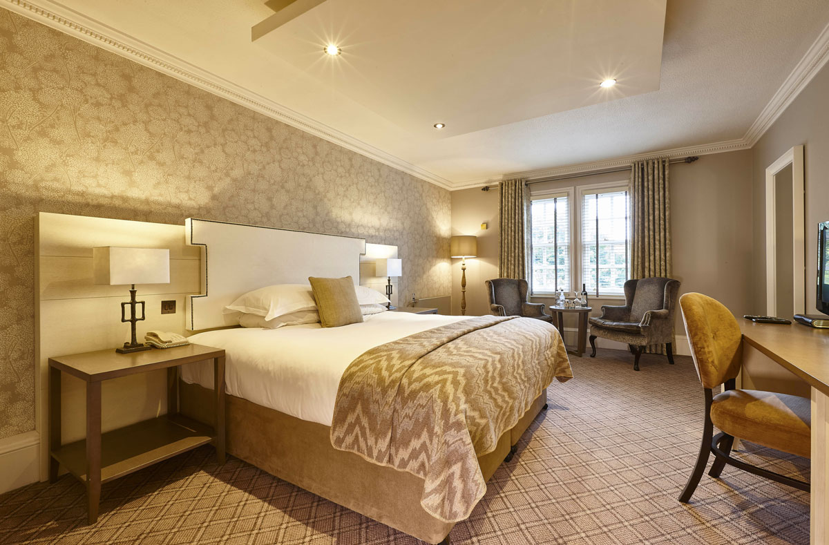 Hotel Photography of a superior bedroom at Oulton Hall Hotel, Leeds | Hotel Photographers UK | Commercial Photography